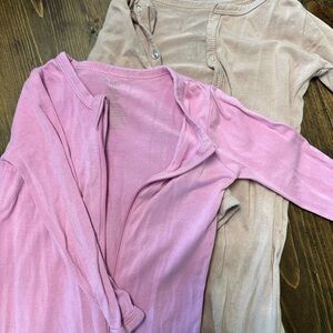 Kyte BABY Kids One Pieces in Pink and Tan